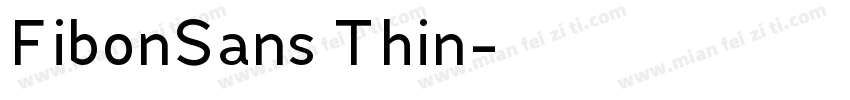 FibonSans Thin字体转换